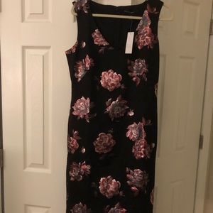 Cropped Sleeve Floral Sheath